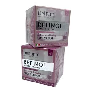 Delfanti Retinol With Collagen Anti-aging Day/Night Cream Set 1.7oz each